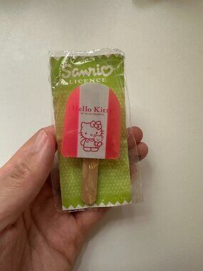 Hello Kitty popsicle striped eraser vintage new
